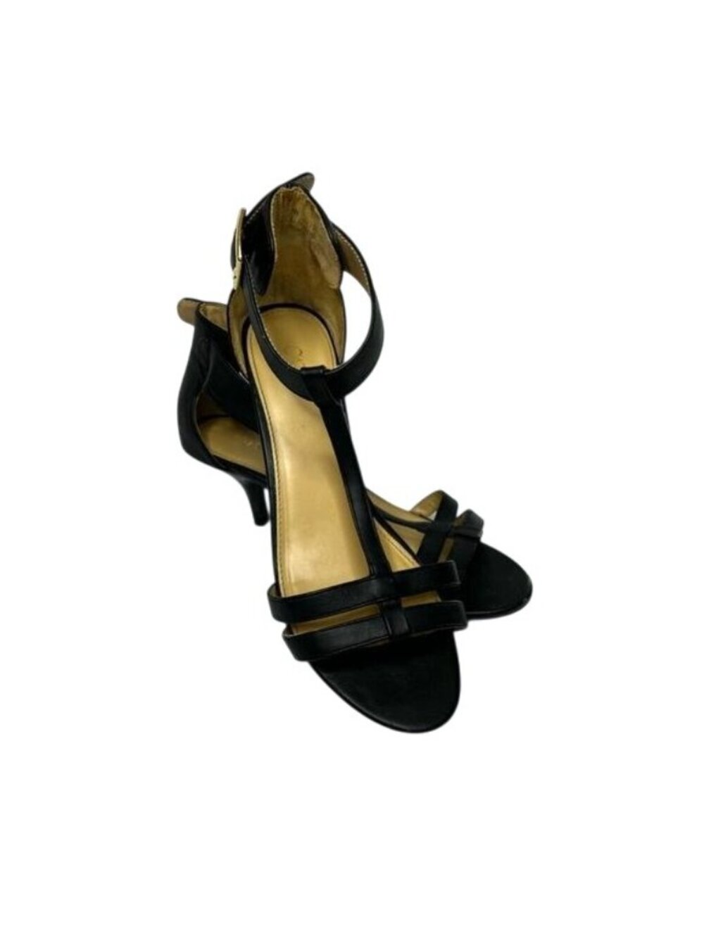 CATO Black Strappy Heels Size 8 Open Toe Ankle Strap Stiletto Sandals - Picture 8 of 11